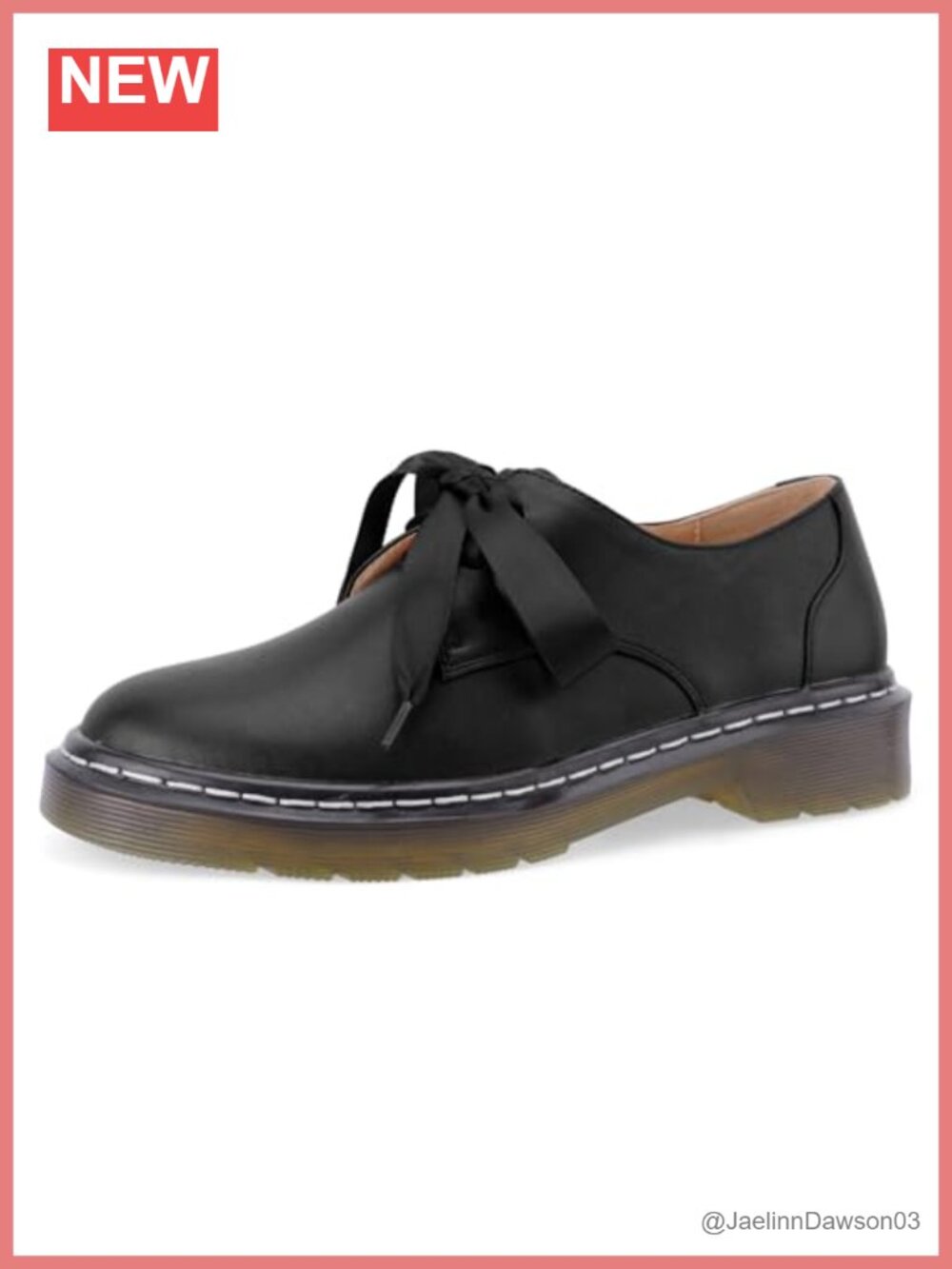 Faux Leather Round Toe Oxford Flats Loafers with Bow Platform Slip-Resistant